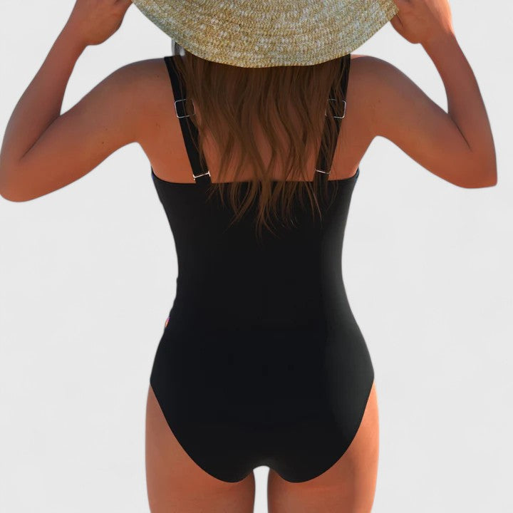 Women's Modern Printed One-Piece Swimsuit for Beach & Pool
