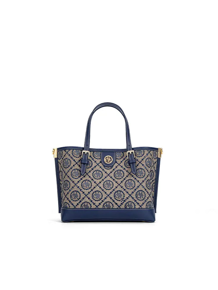 New Jacquard Star Mini Top Handle Tote Bag, view 2 - Elena Harper