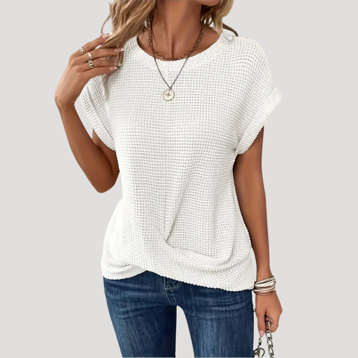 Women's Casual Round Neck Short Sleeve Blouse