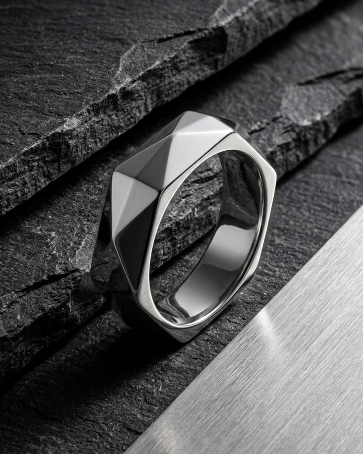 Diamond Cut Statement Ring For Men