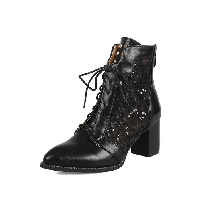 Eliana | Women's Lace-Up Ankle Boots with Pointed Toe Shape