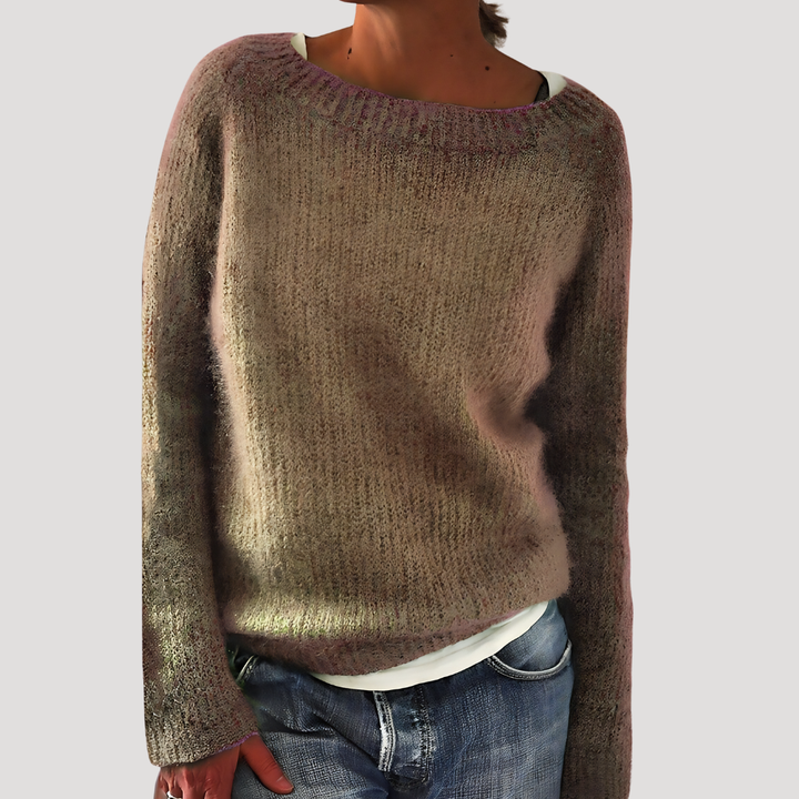 Women's Boat Neck Loose Sweater