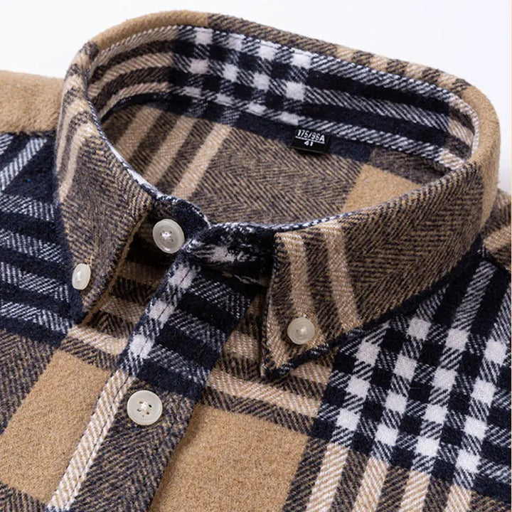 Hansamu - Elegant Long Sleeve Shirt With Button