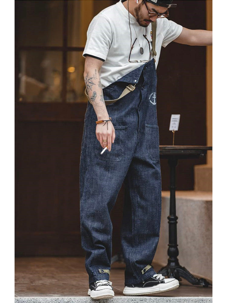 Navy Denim Overalls American Vintage, view 7 - Elena Harper