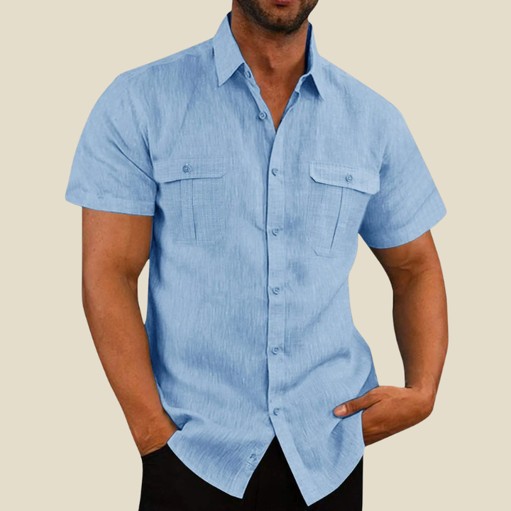 ELENA HARPER™  |  TEXTURED POCKET SHIRT FOR MEN