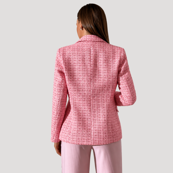 Women's Double-Breasted Tweed Blazer