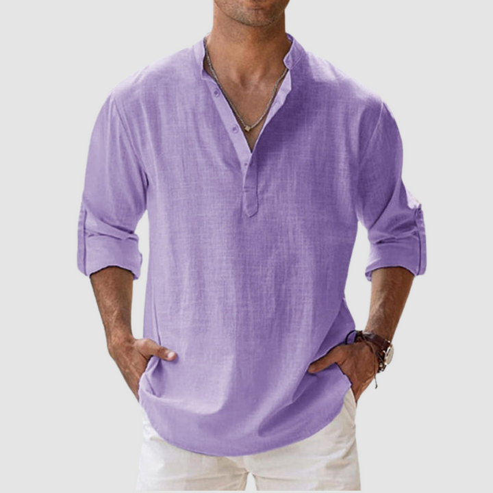 Lewis Breathable Linen Shirt - Elena Harper