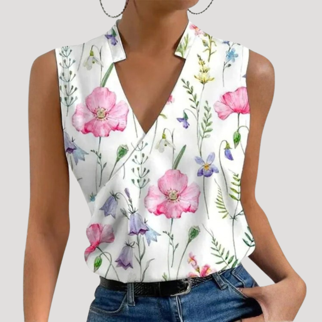Chic Women's Sleeveless V-Neck Top