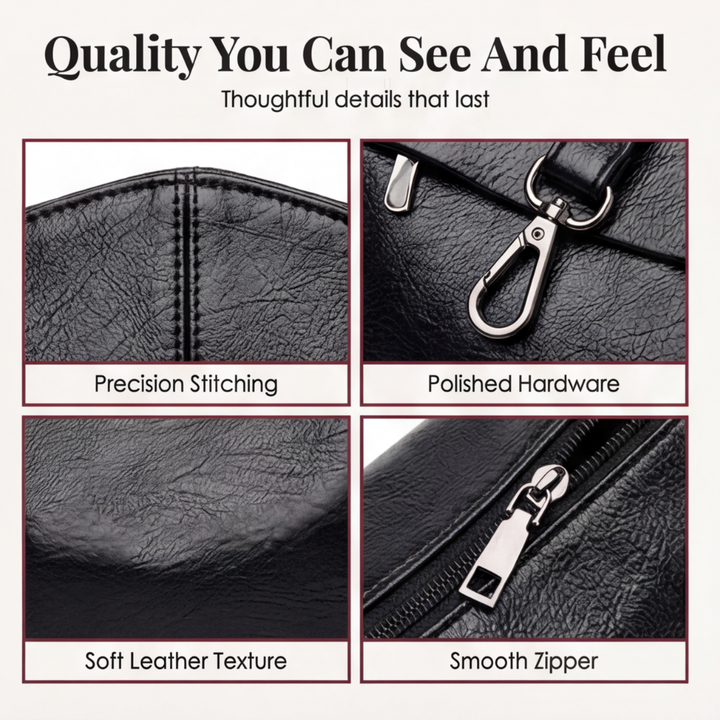 Carria Soft Leather Crossbody With 3 Compartments - Elena Harper