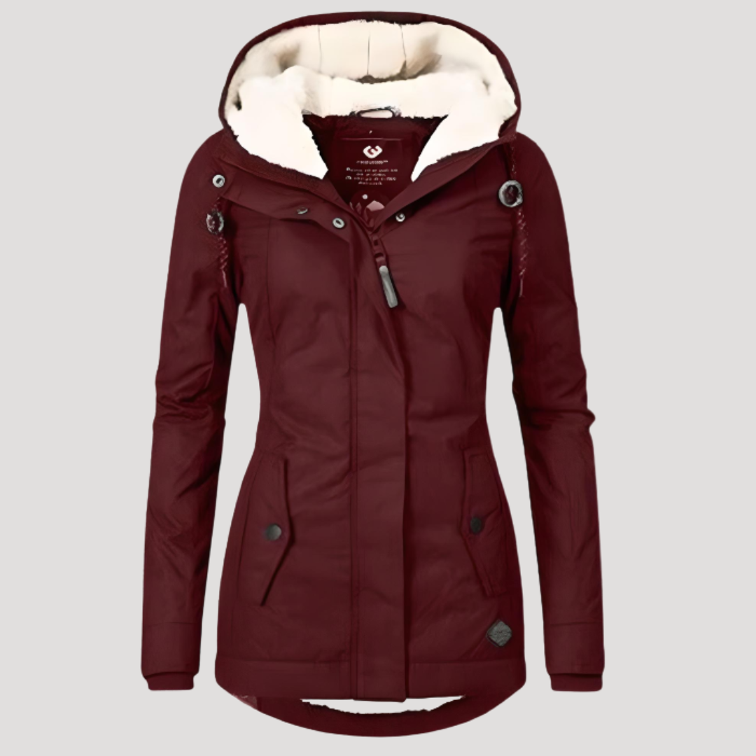 Women's Hooded Borg-Lined Jacket