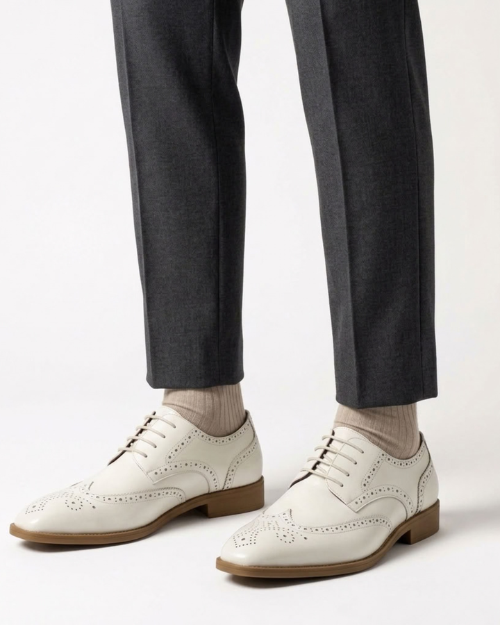 Brogue Lace-Up Dress Shoes For Men