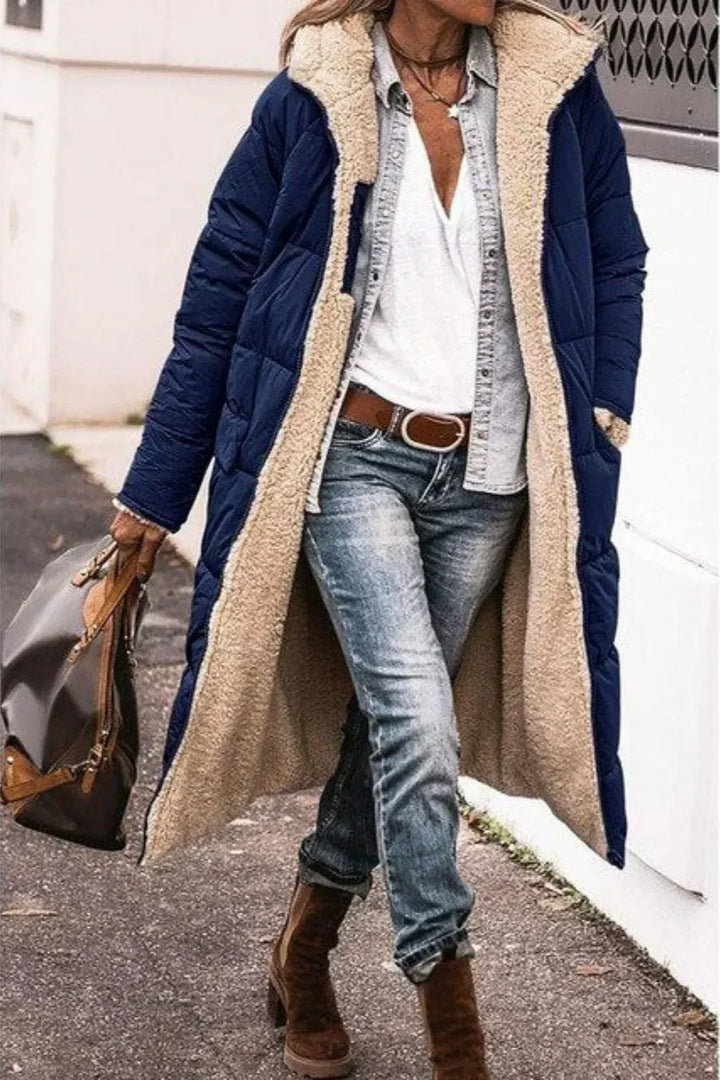 Milena Elegant and Warm Reversible Jacket, view 7 - Elena Harper