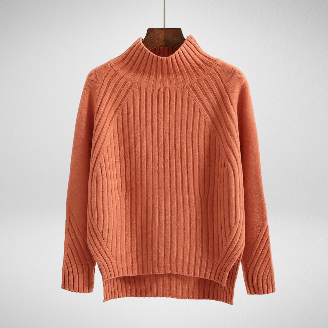 Amelia Soft Ribbed Knit Sweater - Elena Harper