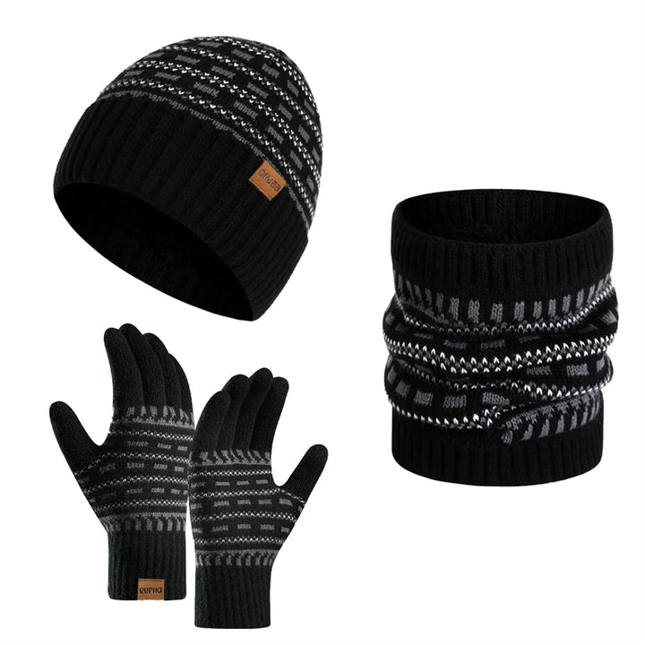 3-piece winter set with hat, gloves, and scarf