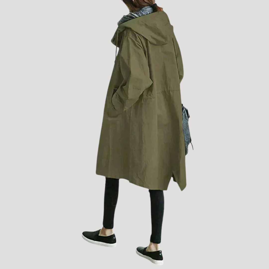 Elegant Long Buttoned Women's Coat