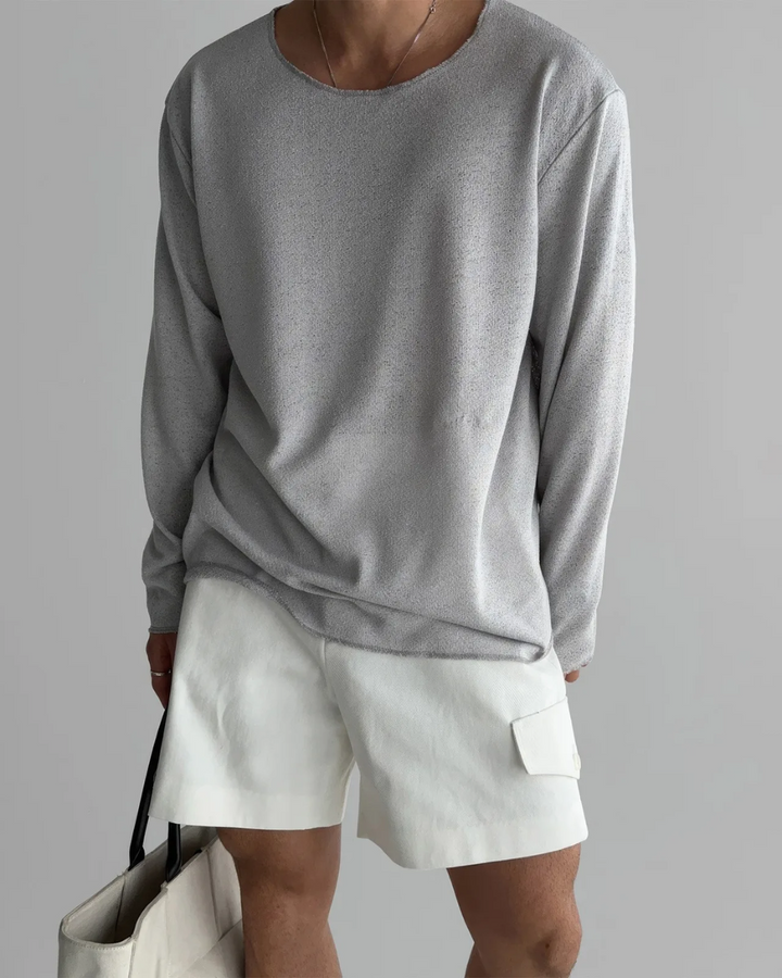 Alaric Casual Knit T-Shirt, view 3 - Elena Harper