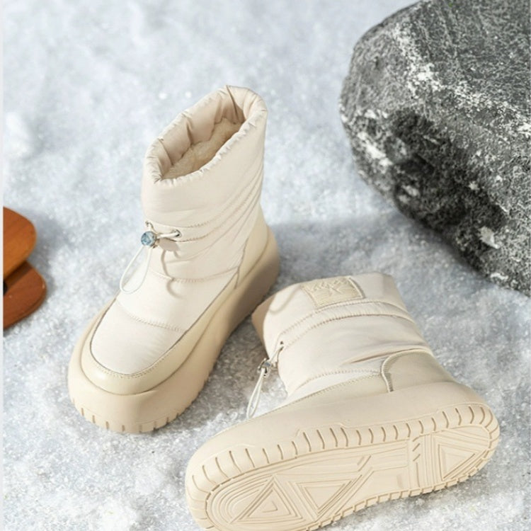 Women's Retro Sport Design Snow Boots - Lina