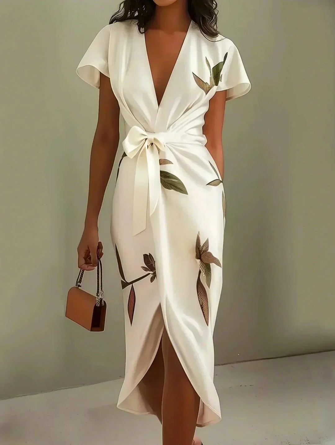 Elegant Wrap Dress - Elena Harper
