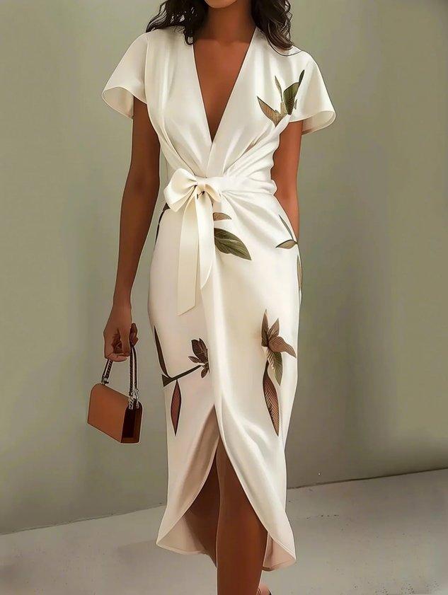 Elegant Wrap Dress - Elena Harper