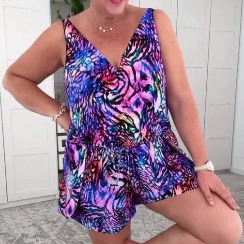 Evdoxia Elegant Sleeveless Swimsuit, view 2 - Elena Harper