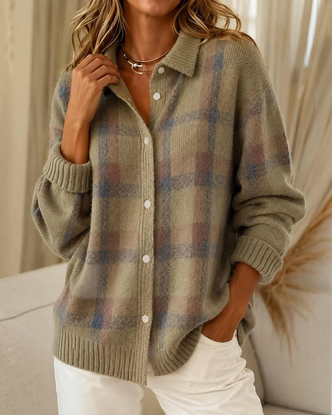 Tesa™ | Checked Knit Vest