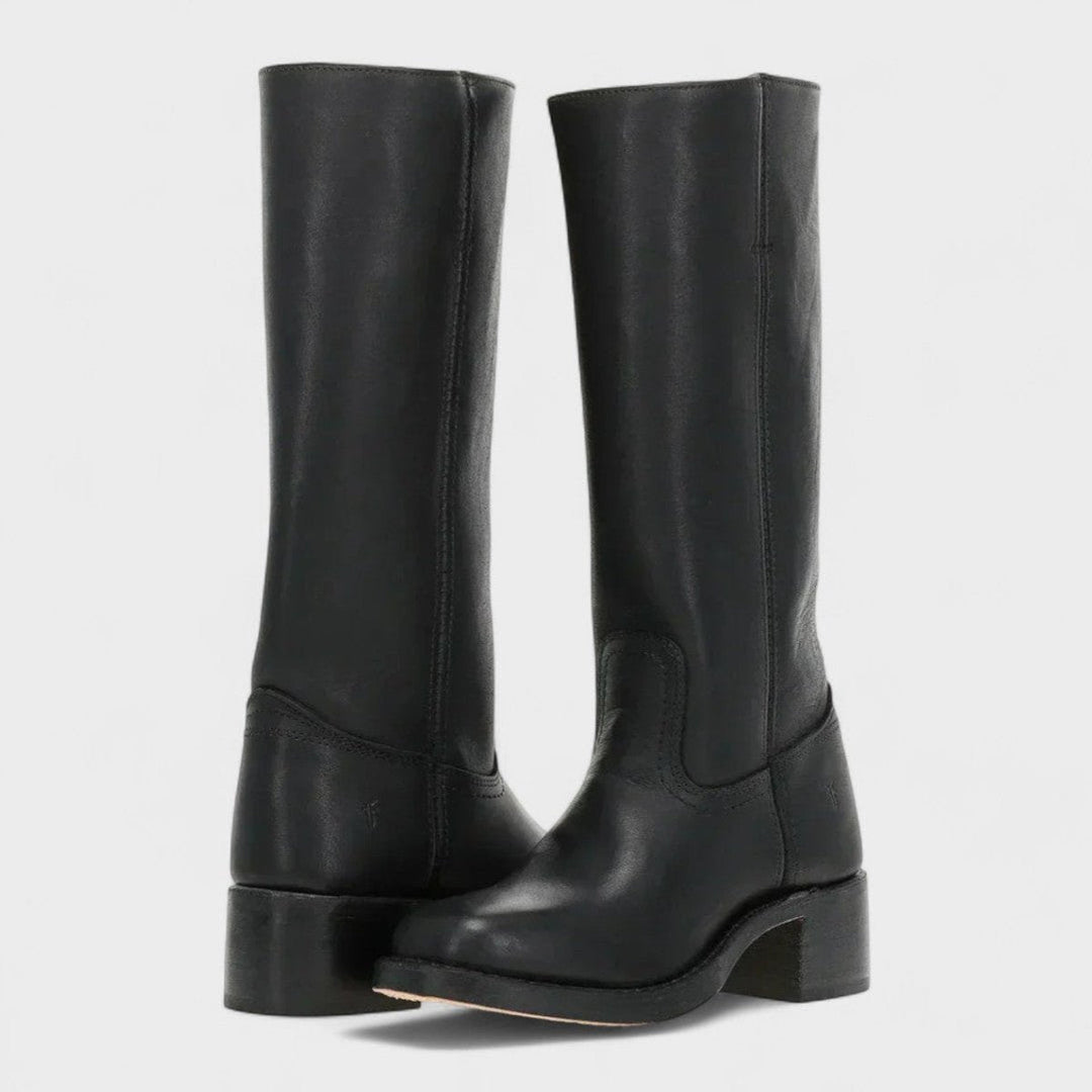 Sienna | Elegant Knee-High Leather Boots with Western Details