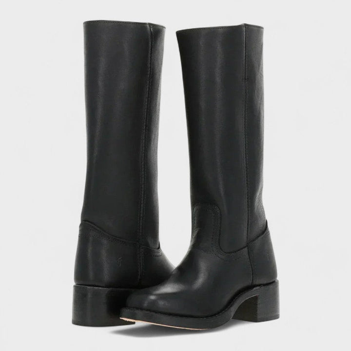Sienna | Elegant Knee-High Leather Boots with Western Details