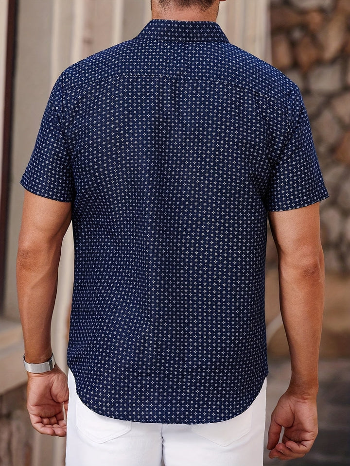 ELENA HARPER™  |  GEOMETRIC PATTERN SHIRT FOR MEN