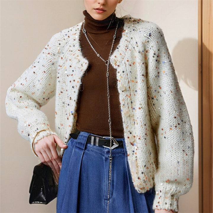 Women's Luminescent Effect Cardigan - Naelis