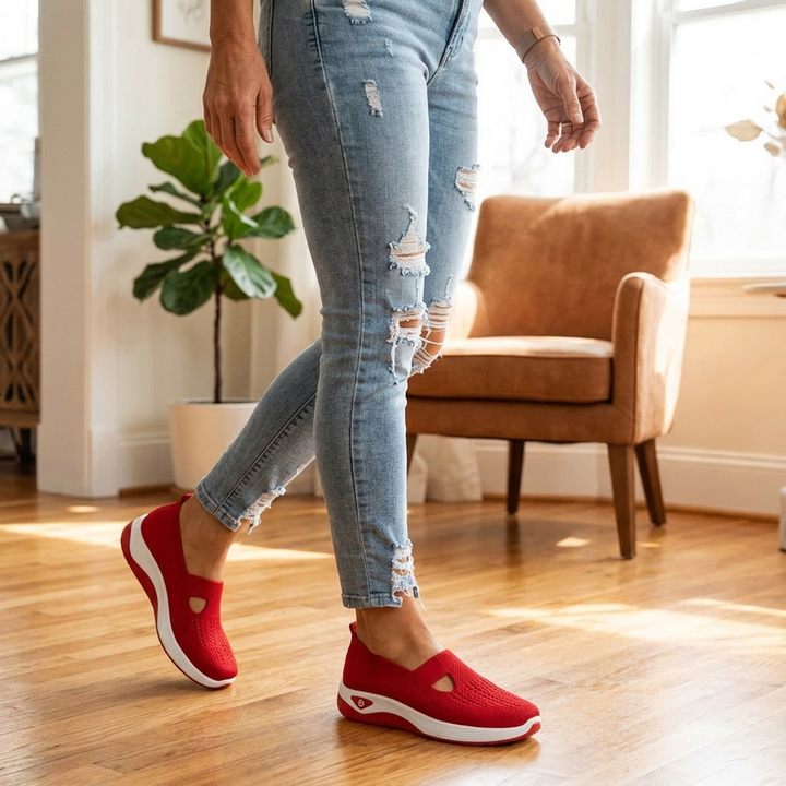 Amelia | Breathable Slip-On Sneakers with Cushioned Platform Sole