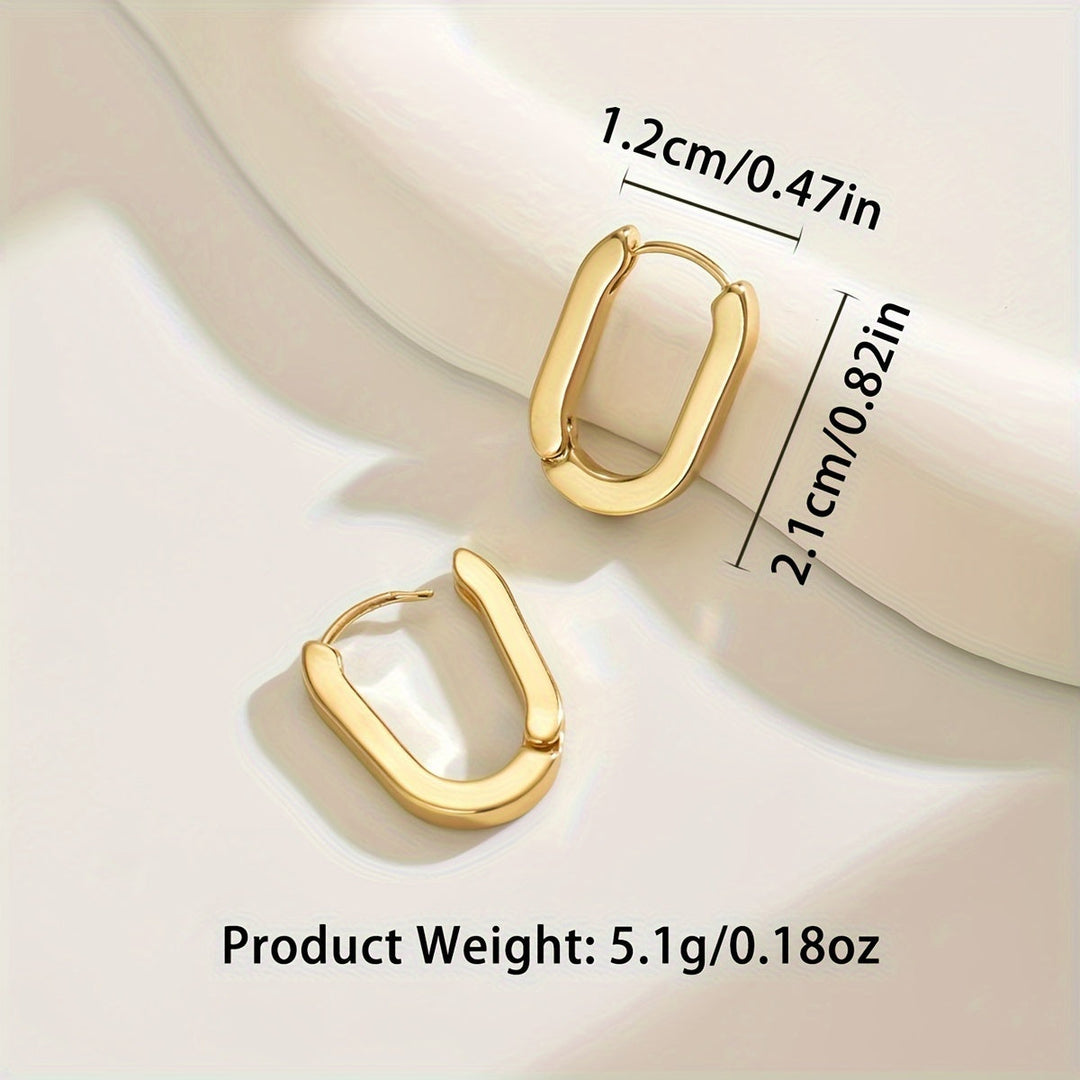 Elegant Geometric Hoop Earrings - Elena Harper