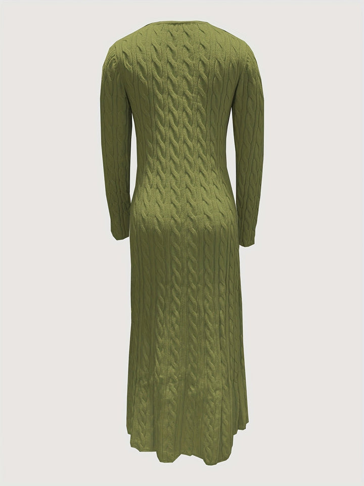 Lucinda | Cable-Knit Maxi Dress