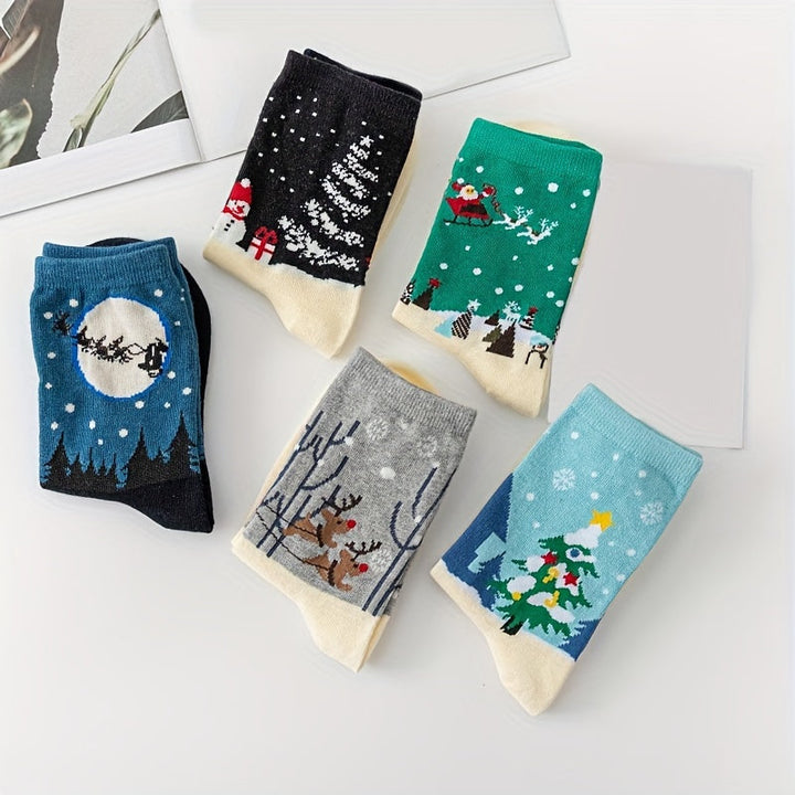 Set of 5 Pairs of Christmas Socks