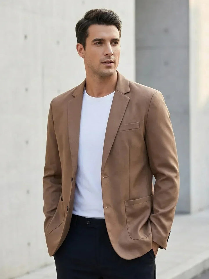 Daniel Classic and Elegant Two-Button Blazer, view 4 - Elena Harper