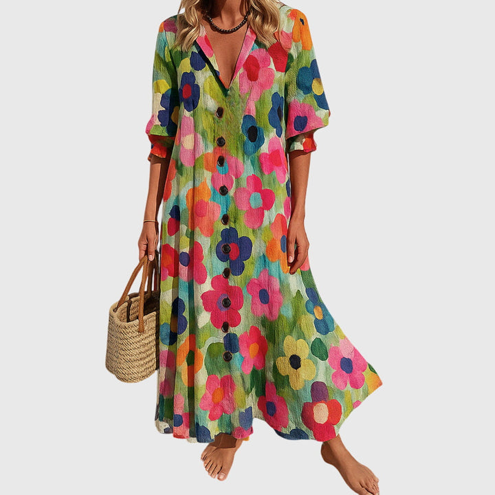 Jasmine Elegant Slimming Dress - Elena Harper