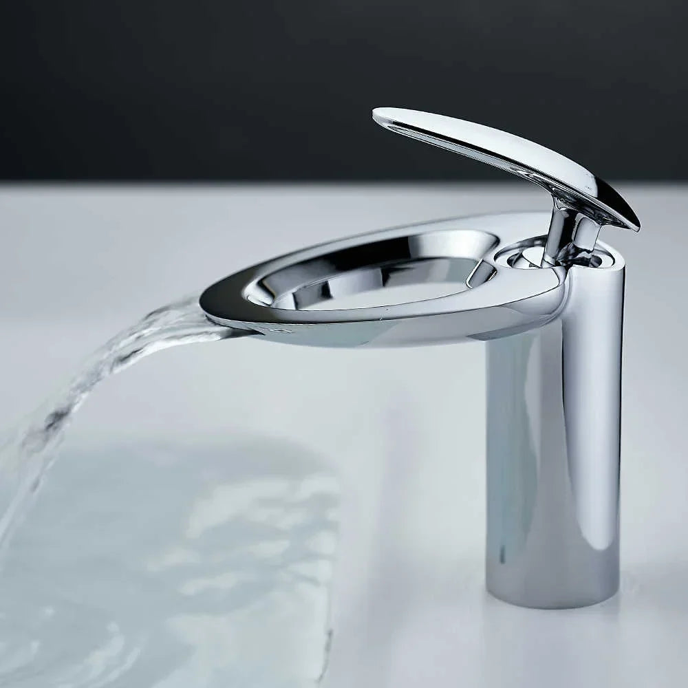 Copperflow Waterfall Bathroom Faucet, Single Hole - Elena Harper