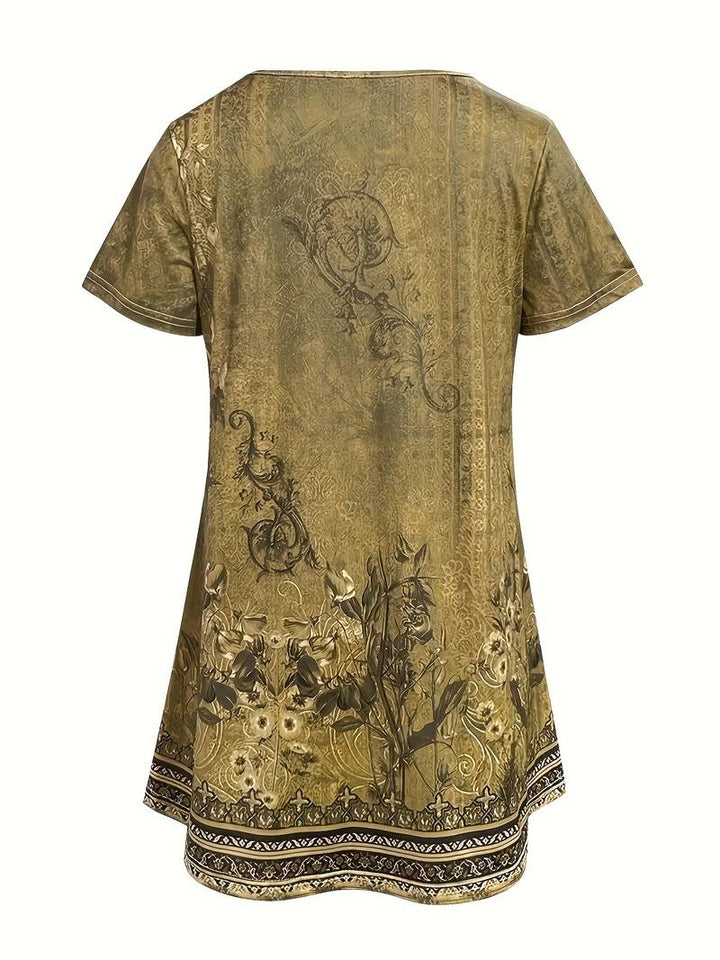Abhishani Wide T-Shirt with Floral Print - Elena Harper