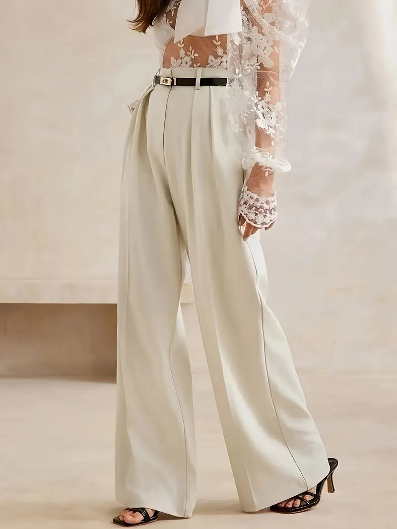 Wide-Leg Casual Trousers