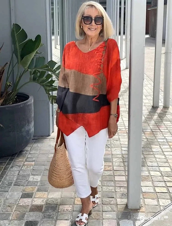 Tahlira Long Sleeve Casual Loose Top - Elena Harper