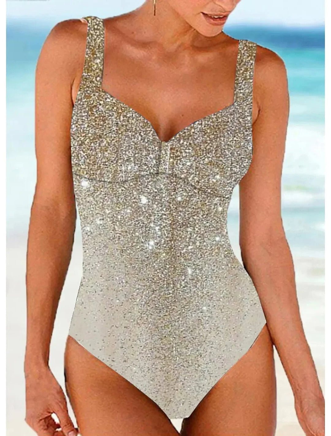LolaBeach - Sequin Printed Swimsuit