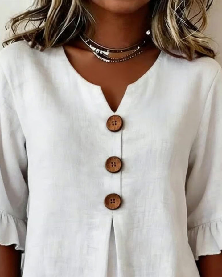 Amelie™ | Belly-Camouflaging Blouse with Buttons