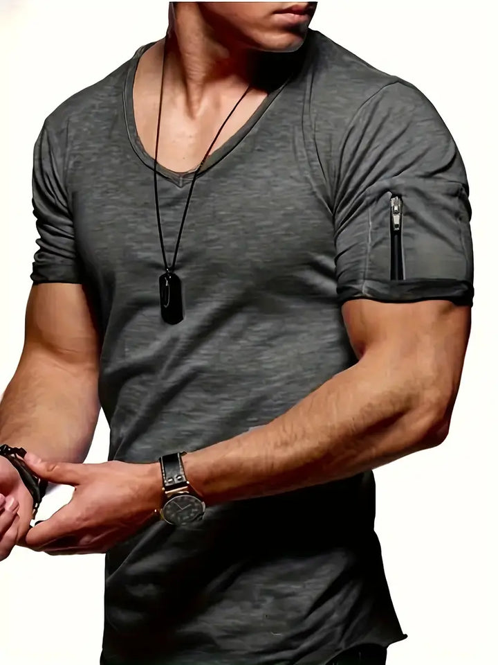 Men's V-Neck Casual T-Shirt Effortless Style & Comfort, view 7 - Elena Harper