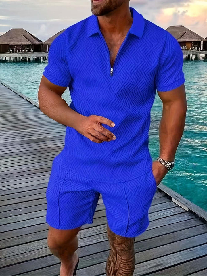 Men's Geometric Print Summer Set, view 6 - Elena Harper