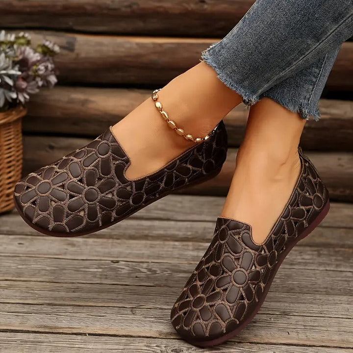 Veronica Breathable Flat Shoes, view 4 - Elena Harper