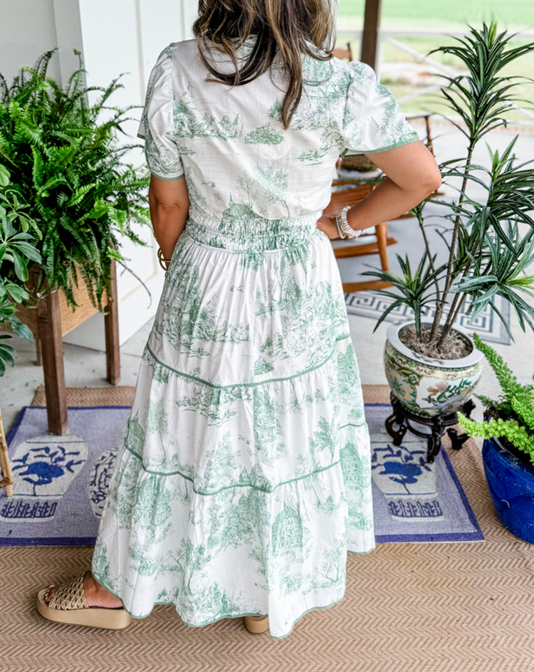 Eliza Classic Toile Maxi - Elena Harper