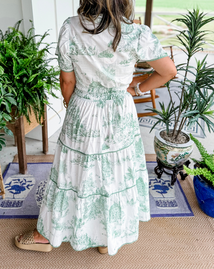 Eliza Classic Toile Maxi - Elena Harper