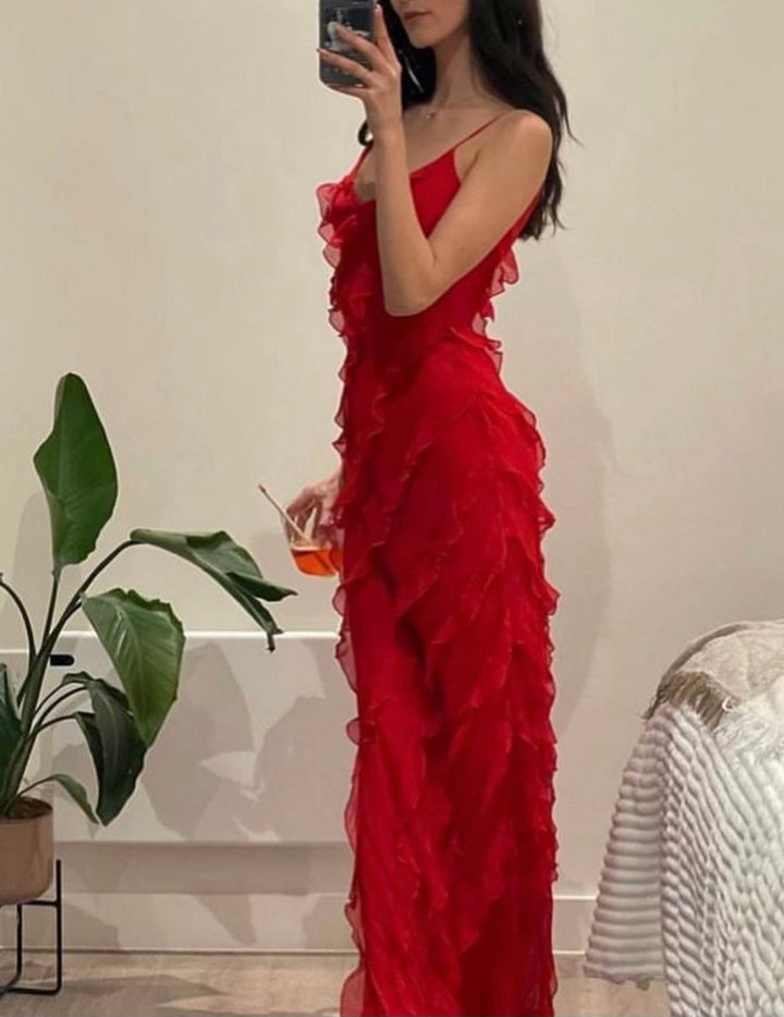 Ruffled Maxi Dress - Elena Harper