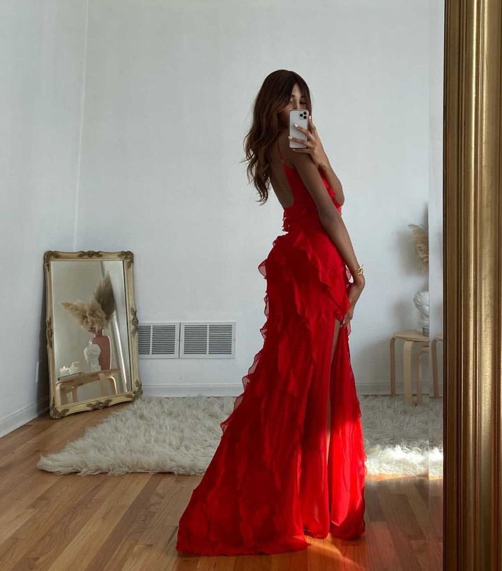 Ruffled Maxi Dress - Elena Harper
