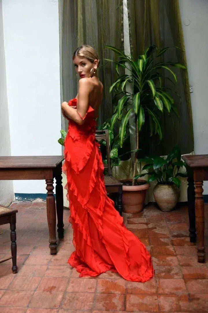 Ruffled Maxi Dress - Elena Harper