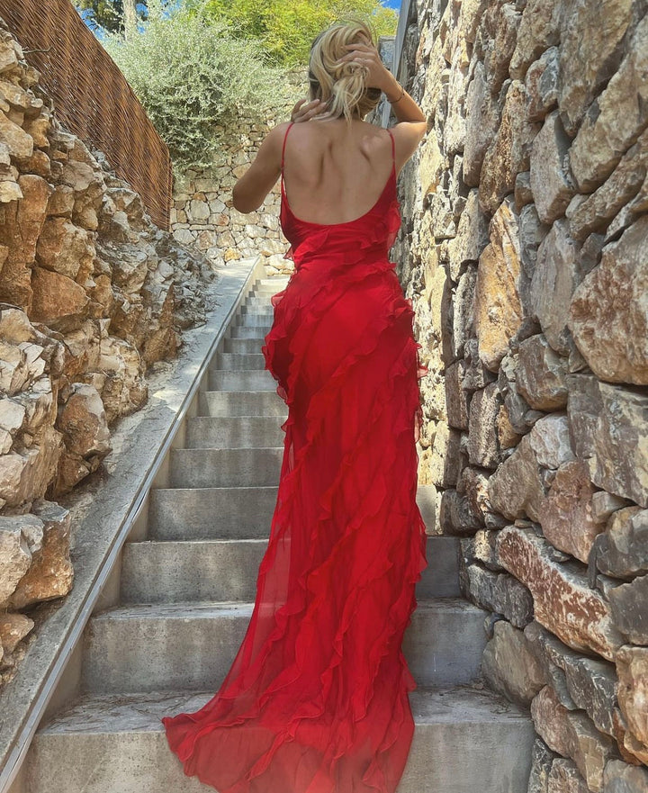 Ruffled Maxi Dress - Elena Harper